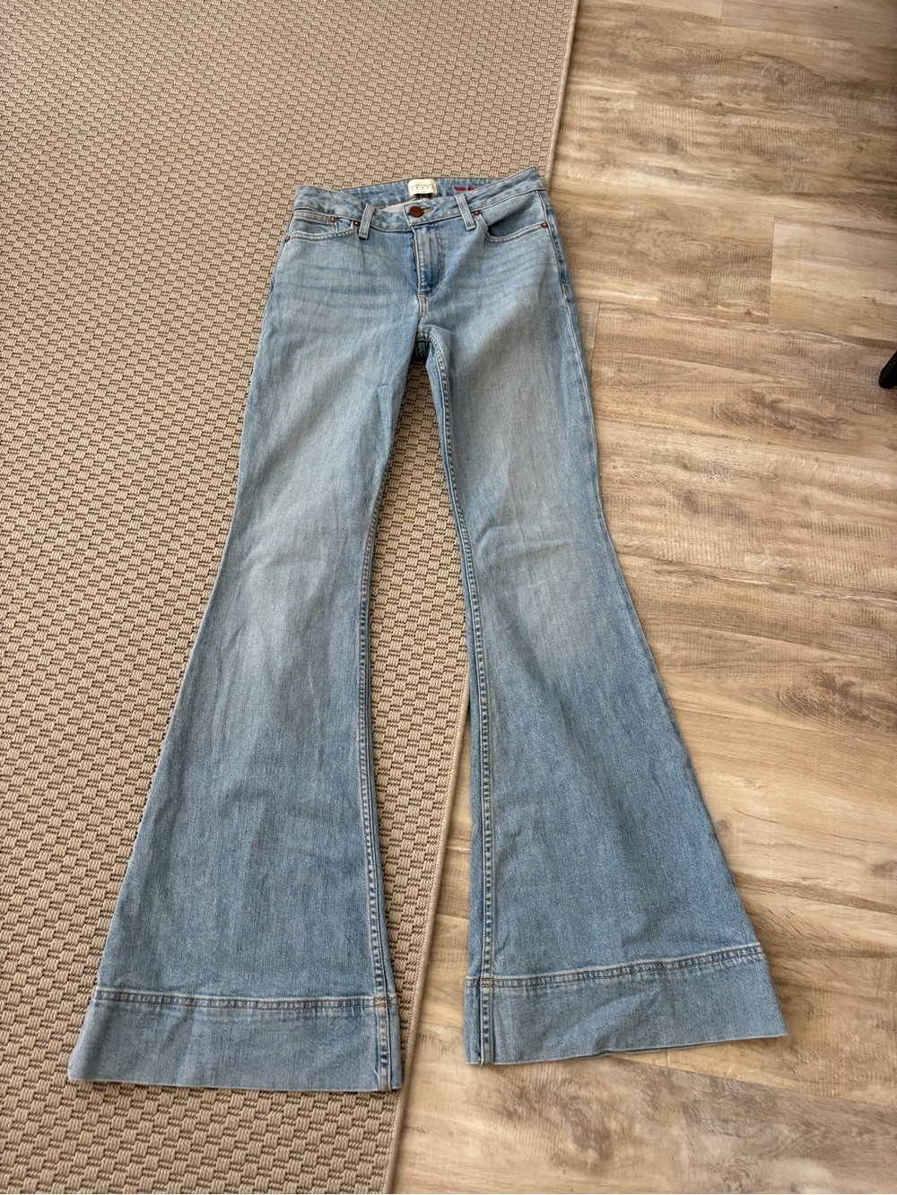 Alice + Olivia Light Blue Denim Flare Jeans